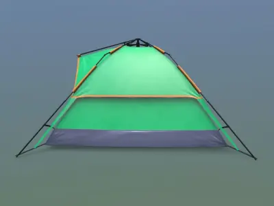Camping Tent Low-poly 3D model purchase
