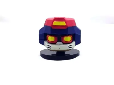 Super Mecha - Mahask of Code Name M4HSK - 3D Print Ready Low-poly 3D model