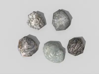 low poly rocks pack 1 Low-poly 3D model