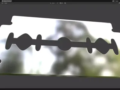 Razor Blade PBR Low-poly 3D model