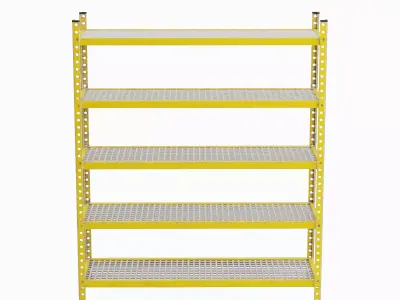 Iron Shelf 03 Low-poly 3D model