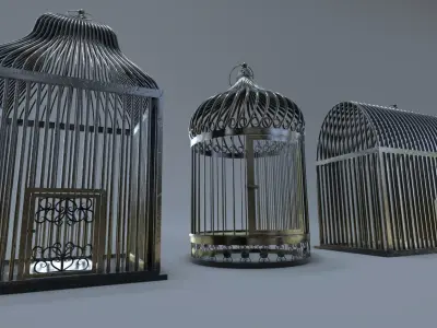 Bird cage Collection 3D model purchase