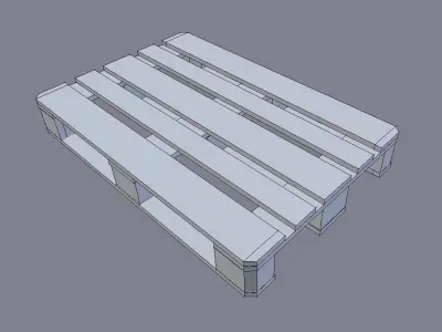 Palette wooden pallet Free low-poly 3D model