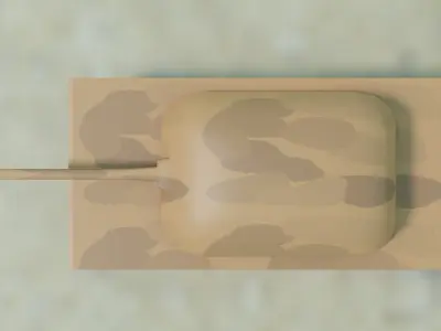 game tank 3d model Low-poly 3D model