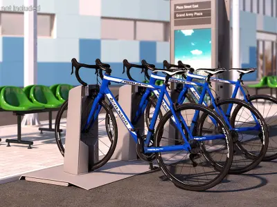 Cyclist on Colnago Road Bike Rigged  purchase 3D model