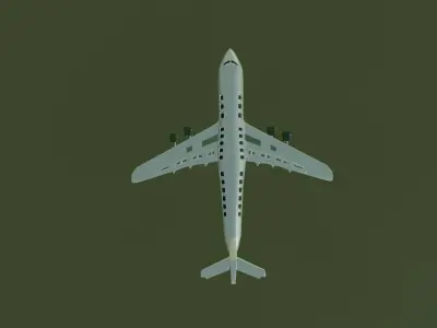 GREEN AIRPLANE 3D model