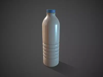 Dirty Plastic Bottle Low-poly 3D model