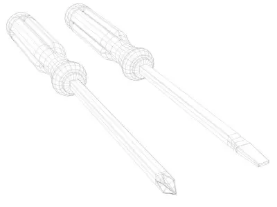 Screwdriver screwdrivers - 3D model