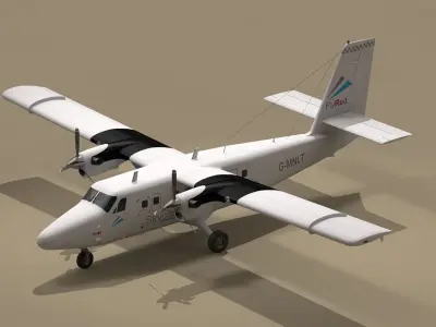 DHC6 Twin Otter 3D model