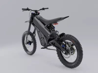 High Poly Electric Dirt Bike 3D Model Cinematic Realistic 3D model