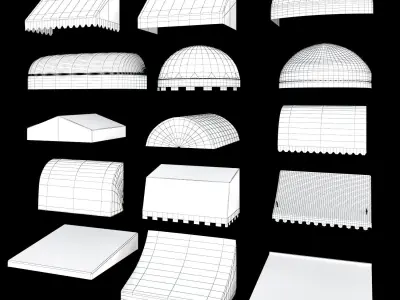 Canopy for cafe 3D model