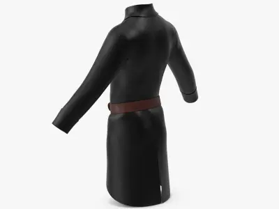  Coat Black with Belt 