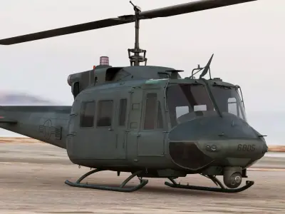 Bell UH-1N Iroquois CH-135 Twin Huey USAF 3D model