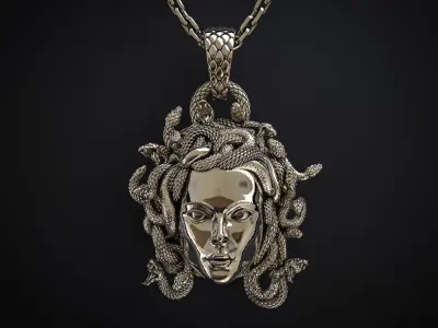 MEDUSA GORGON PENDANT 3D print model