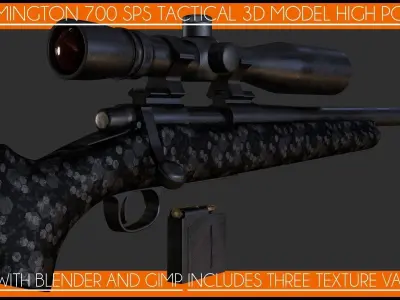 Remington 700 SPS Tactical Free 3D model