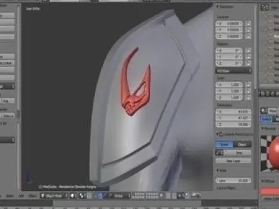 The Mandalorian Jet Pack Armor Parts and Shoulder Insignia 3D print model