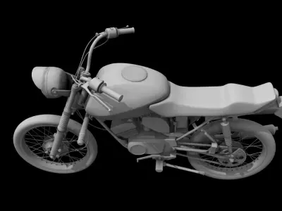 old bike 3d model 3D model