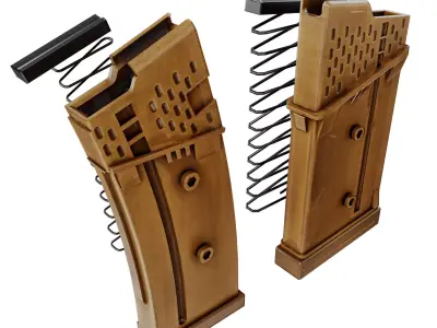 MKE HK33 And G3 Magazine Low-poly 3D model