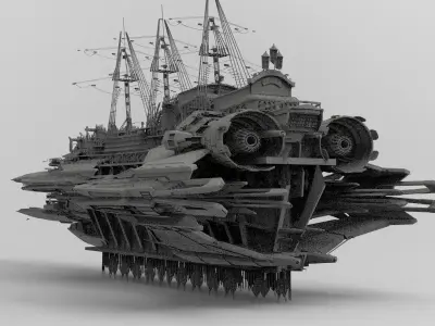 Cathedral Airship 8 3D model