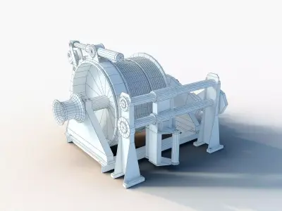 Stern Winch for Commercial Ships 3D model