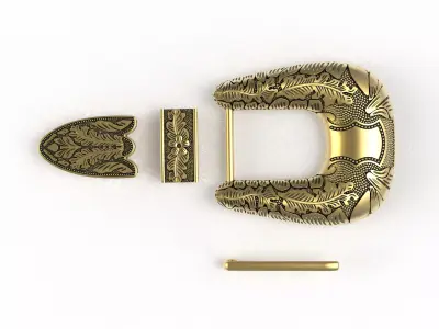 Antique Art Deco Belt Buckle 3D print model
