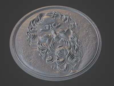 Socrates Medallion 3D print model buy