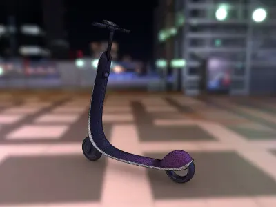 Kick Scooter Low-poly 3D model purchase