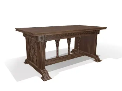 Gothic Table Low-poly 3D model