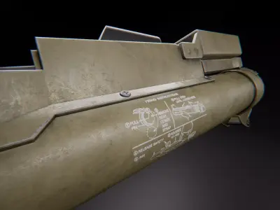 AAA M72 LAW Game Ready PBR Low-poly 3D model