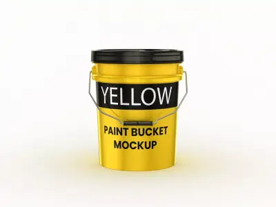 Plastic Paint Bucket Mockup 3D model
