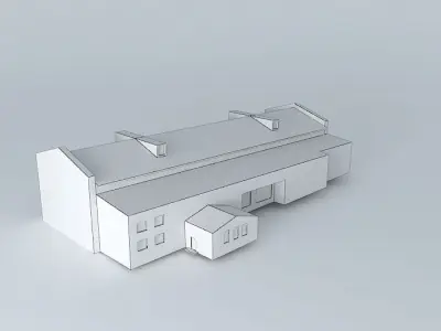 M Video building with roof Free 3D model