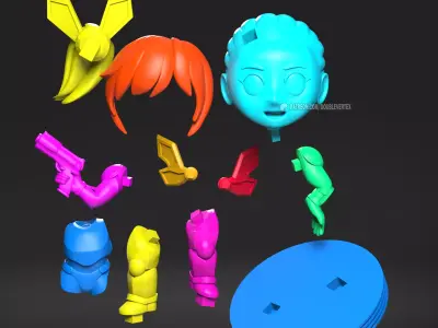 Vexa - Double Vertex Original Character Chibi Figure Free 3D print model