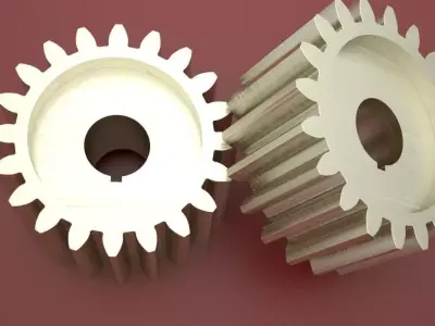 Original Size Gear Wheel with 20 Tooth modul 5mm Ready for print 3D print model