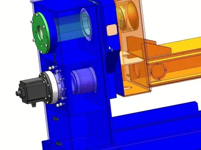 Industrial 5T L-Type Positioner for Automatic Welding Robot 3D model