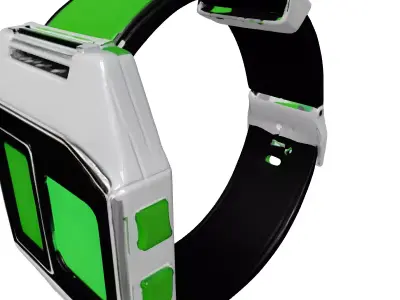 SciFi Futuristic Digital Wristwatch 3D model