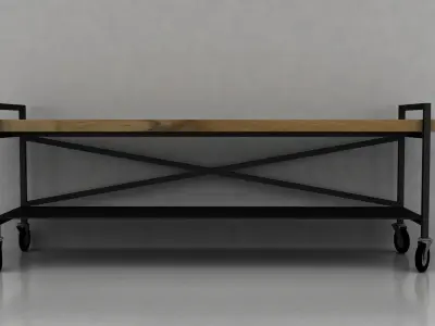 Industrial TV Unit Low-poly 3D model