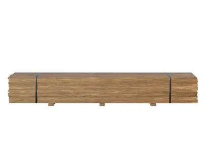 Stack Of Wooden Planks 3D model