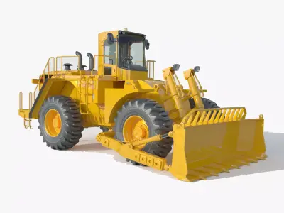 Wheel Bull Dozer 3D model