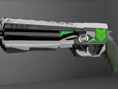 Sci-Fi Magnum 3D model