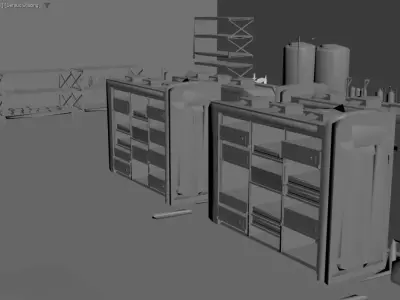 Sci-fi Lab- laboratory- interior 3D 3D model