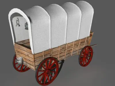 prairie schooner 3D model