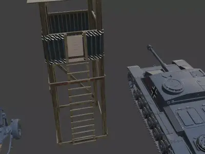 WW2 german guard pack 3D model