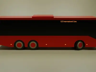 Low-Poly Bus Low-poly 3D model