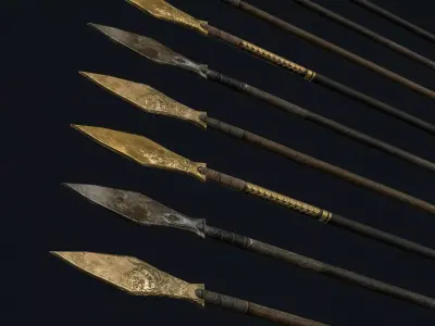 Amazon Spear Low-poly 3D model