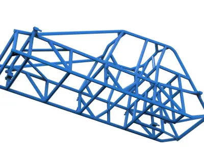 Frame of Experimental Pavement Silver Crown Car Scale 1 to 25 3D print model