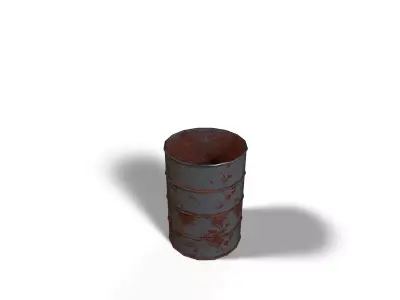 rusty barrel  Free low-poly 3D model