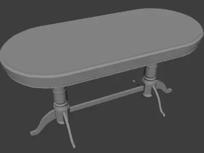Victorian Double Pedestal Table  3D model