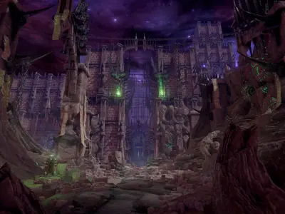 Deadly Ruins -  Modular low poly Unity and Unreal Pack Low-poly 3D model