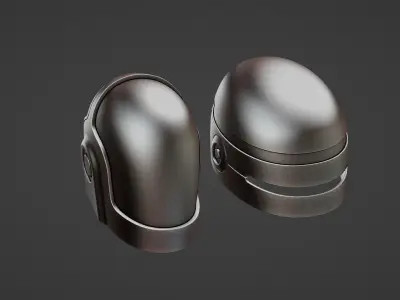 Robocop Duftpunk Helmets 3d model 3D model