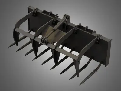 Manure Fork -  Spare Part for JCB Skid Steer Loader 3D model